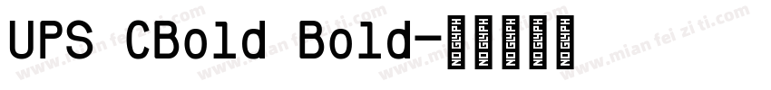 UPS CBold Bold字体转换